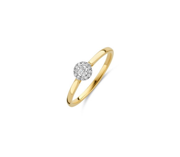 Luxoia - Blush Diamonds Ring 14k Gelbgold und Weissgold - 1648BDI