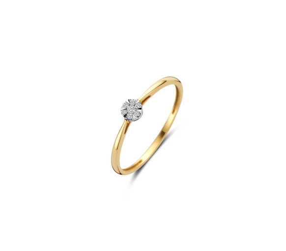 Luxoia - Blush Diamonds Ring 14k Gelbgold und Weissgold - 1675BDI