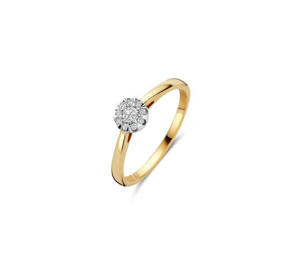 Luxoia - Blush Diamonds Ring 14k Gelbgold und Weissgold - 1677BDI