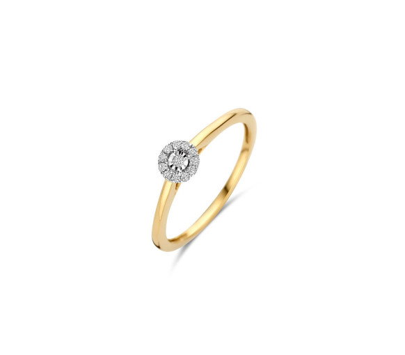 Luxoia - Blush Diamonds Ring 14k Gelbgold und Weissgold - 1678BDI