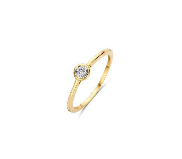 Luxoia - Blush Diamonds Ring 14k Gelbgold und Weissgold - 1679BDI