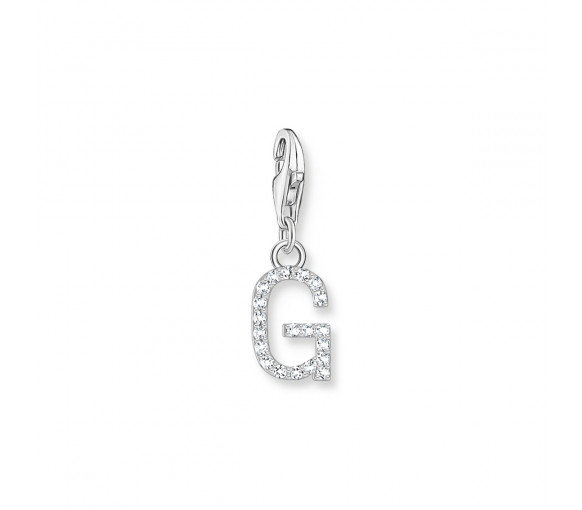 Luxoia - Thomas Sabo Charm-Anhänger Buchstabe G mit Weissen Steinen Silber - 1939-051-14