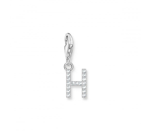 Luxoia - Thomas Sabo Charm-Anhänger Buchstabe H mit Weissen Steinen Silber - 1947-051-14