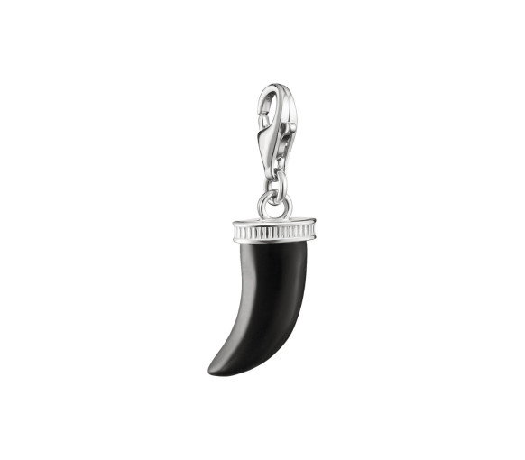 Luxoia - Thomas Sabo Charm-Anhänger Zahn Obsidian Original Silber - 2235-023-11