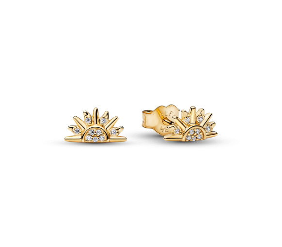 Luxoia - Pandora Celestial Sparkling Sun Stud Earrings - 264627C01