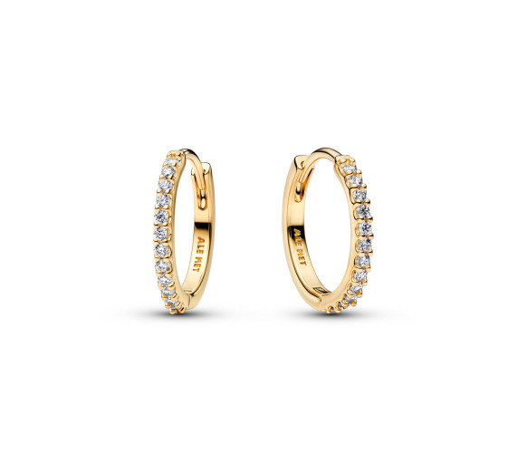 Luxoia - Pandora Sparkling Mini Hoop Earrings - 264649C01