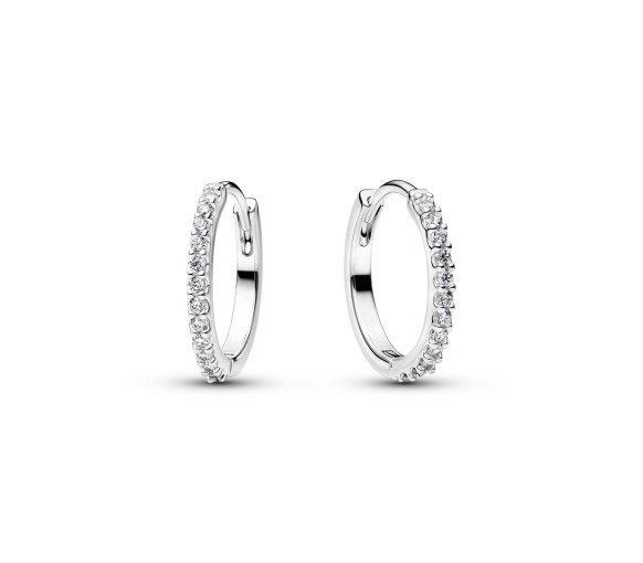 Luxoia - Pandora Sparkling Mini Hoop Earrings - 294649C01