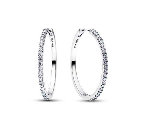 Luxoia - Pandora Sparkling Hoop Earrings - 294650C01
