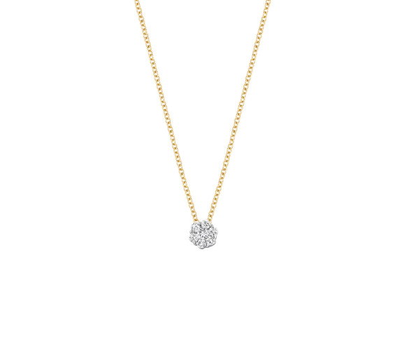 Luxoia - Blush Diamonds Halskette 14k Gelbgold und Weissgold - 3602BDI