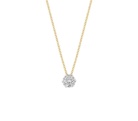 Luxoia - Blush Diamonds Halskette 14k Gelbgold und Weissgold - 3603BDI