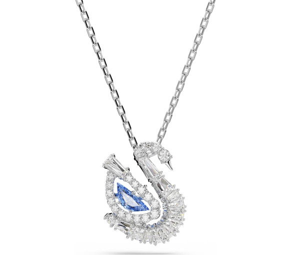 Luxoia - Swarovski Swan Necklace Mixed cuts Swan Blue - 5723389