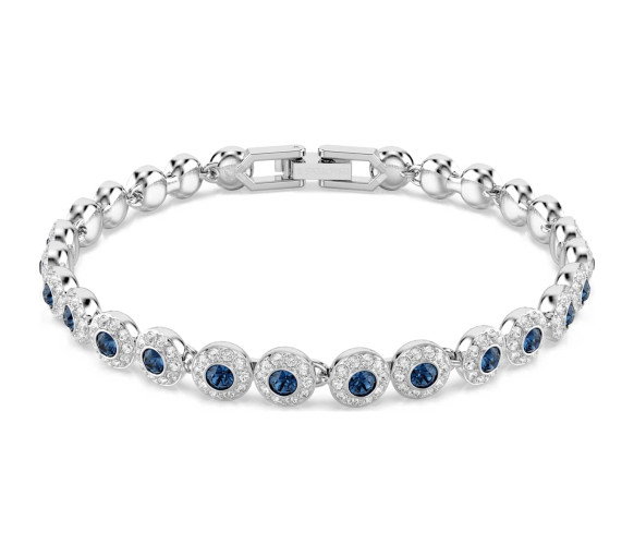 Luxoia - Swarovski Una Angelic Tennis Bracelet Round cut Blue Rhodium plated - 5733401
