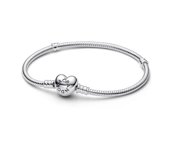 Luxoia - Pandora Bracelet Cœur & Maille Serpent Moments - 594594C00