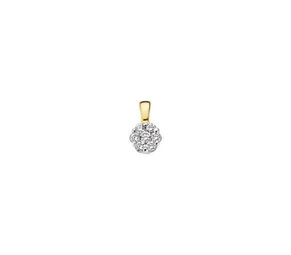 Luxoia - Blush Diamonds Anhänger 14k Gelbgold und Weissgiold - 6604BDI