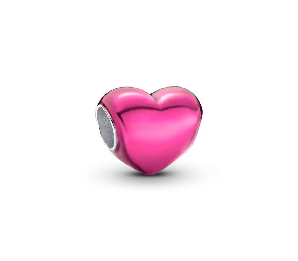 Luxoia - Pandora Rosafarbenes Metallic Herz Charm - 793337C03