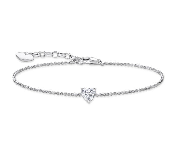 Luxoia - Thomas Sabo Armband mit weissem Zirkonia Herz Silber - A2157-051-14-L19V