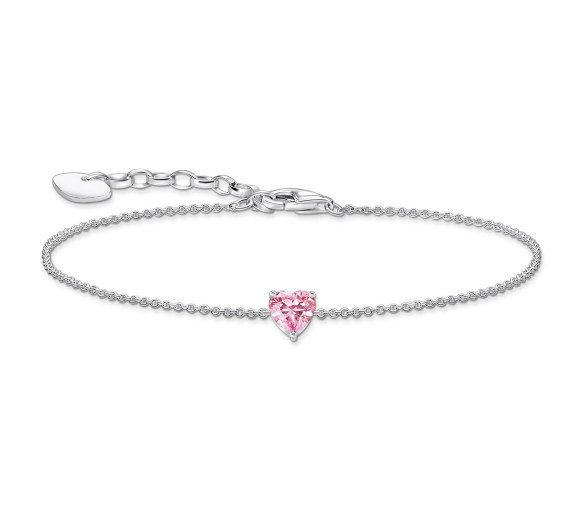 Luxoia - Thomas Sabo Armband mit pinkfarbenem Zirkonia Herz Silber - A2157-051-9-L19V