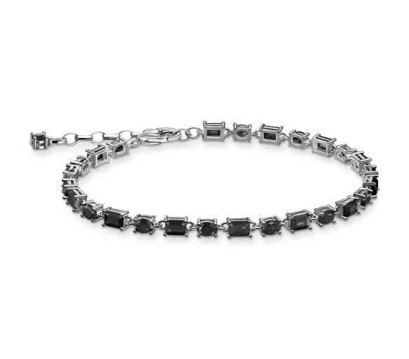 Luxoia - Thomas Sabo Armband mit schwarzen Steinen Silber geschwärzt - A2165-643-11-L19V