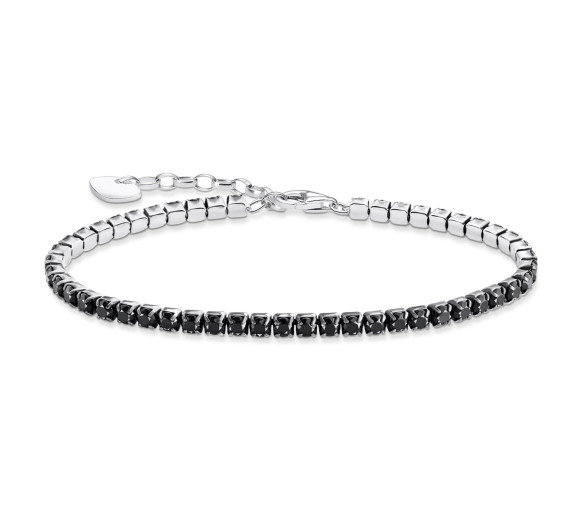 Luxoia - Thomas Sabo Tennisarmband mit schwarzen Steinen Silber - A2167-643-11