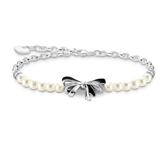 Luxoia - Thomas Sabo Schleifen Armband mit Perlen Lovely Romance Silber - A2171-167-11-L19V