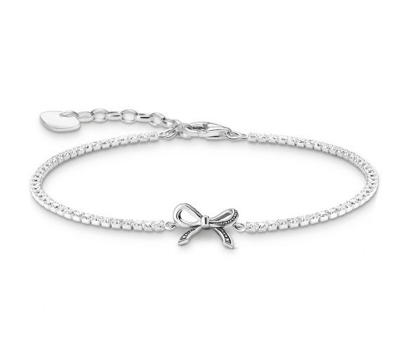 Luxoia - Thomas Sabo Schleifen Armband mit weissen Steinen Silber - A2172-643-14-L19V
