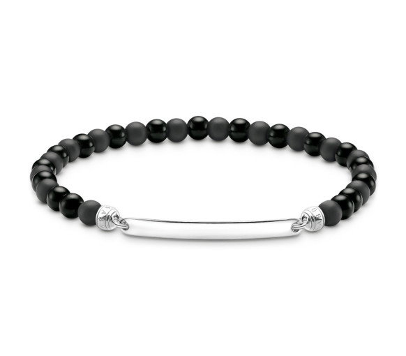 Luxoia - Thomas Sabo Gravierbares Armband mit Obsidian Beads - A2179-023-11