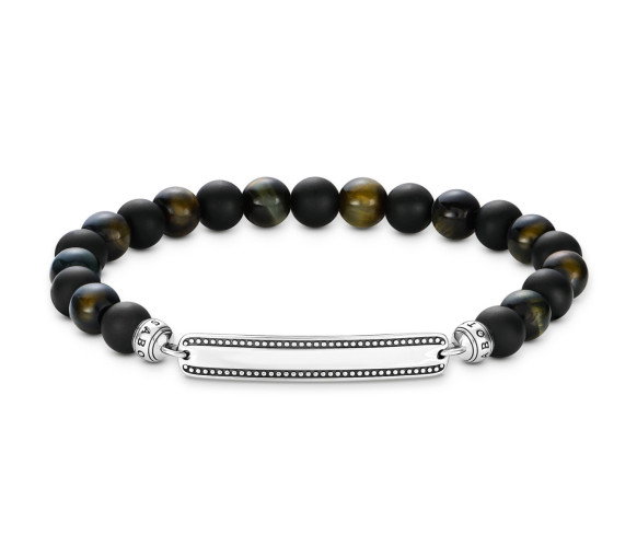 Luxoia - Thomas Sabo Gravur Armband Obsidian und Tigerauge - A2180-806-11