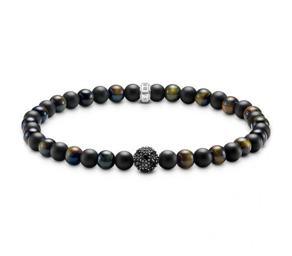 Luxoia - Thomas Sabo Talisman Armband positive Energie Obsidian und Tigerauge - A2184-806-7