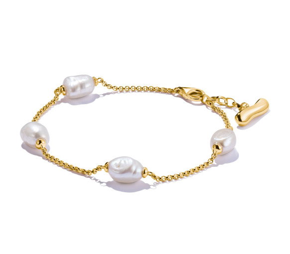 Luxoia - Thomas Sabo Armband mit Perlen Natural Beauty vergoldet - A2189-430-14-L19V