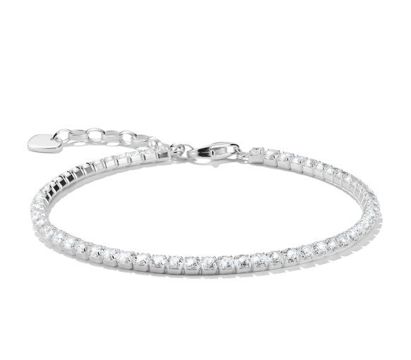 Luxoia - Thomas Sabo Tennisarmband mit weissen Steinen Silber - A2209-051-11-L19V