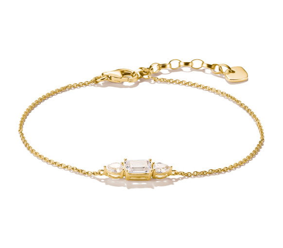 Luxoia - Thomas Sabo Armband mit funkelnden Zirkonia Steinen Bold Elegance 18k Vergoldung - A2221-414-14-L19V