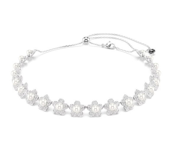 Luxoia - Swarovski x Ariana Grande Choker Crystal pearl Round cut White Rhodium plated - 5751250