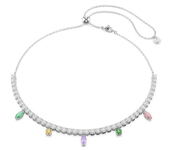 Luxoia - Swarovski x Ariana Grande Collana Taglio misto, Multicolore, Placcato rodio - 5737422