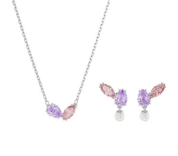 Luxoia - Swarovski x Ariana Grande Parure Tailles variées Multicolore Métal rhodié - 5746577