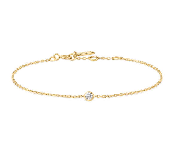 Luxoia - Ania Haie Gold Sparkle Bezel Armband - B062-01G