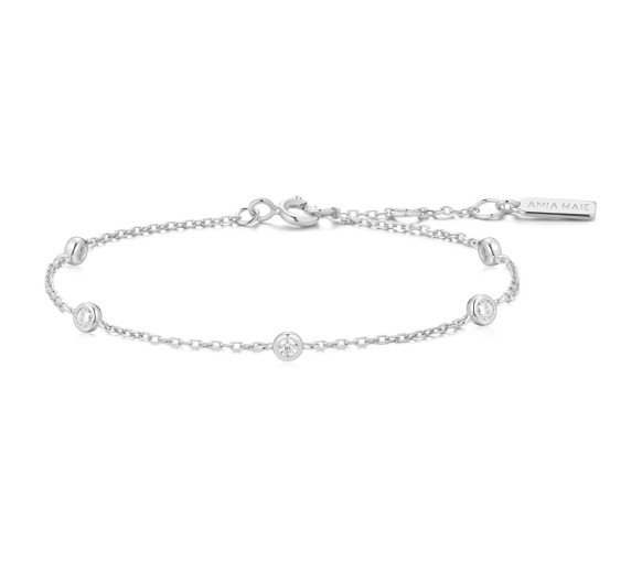 Luxoia - Ania Haie Silver Classic Bezel Set Station Armband - B074-02H