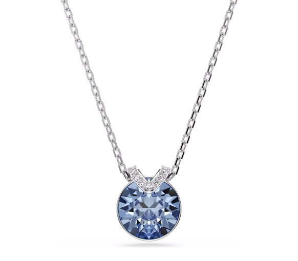 Luxoia - Swarovski Bella V Necklace Round cut Blue Rhodium plated - 5734232