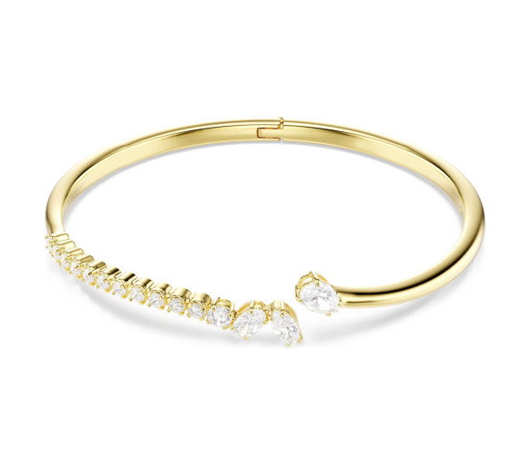 Luxoia - Swarovski Bracelet jonc Mesmera Tailles variées Blanc Doré à l’or 18 carats
