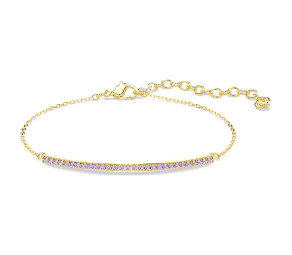 Luxoia - Swarovski Braccialetto Only Taglio Round Viola Finitura oro 18K - 5757795