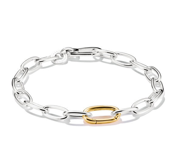 Luxoia - Thomas Sabo Charm-Armband Bicolor mit einem Connect Link Silber - C1204-413-7