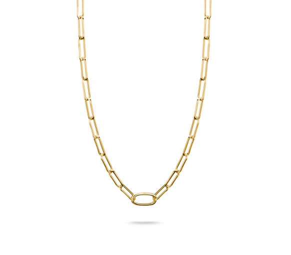 Luxoia - Thomas Sabo Charm Kette Paperclip mit einem Connect Link vergoldet - C1207-413-39-L50