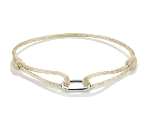 Luxoia - Thomas Sabo Textilarmband beige Connect Silber - C1210-001-19-L24V