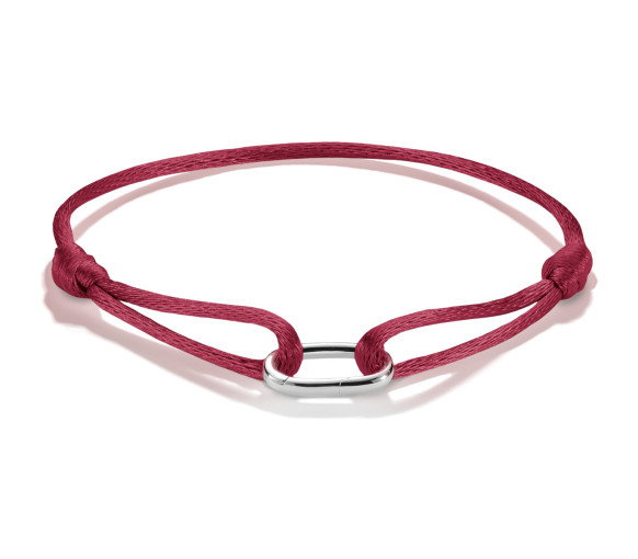Luxoia - Thomas Sabo Textilarmband rot Connect Silber - C1210-001-50-L24V