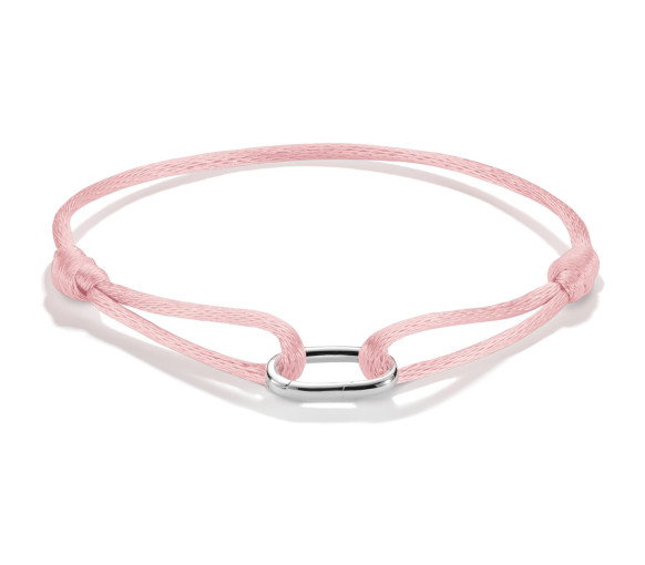 Luxoia - Thomas Sabo Textilarmband pink Connect Silber - C1210-001-9-L24V