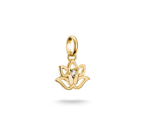 Luxoia - Thomas Sabo Charm-Anhänger Lotusblüte mit Stein Connect vergoldet - CC1204-414-14