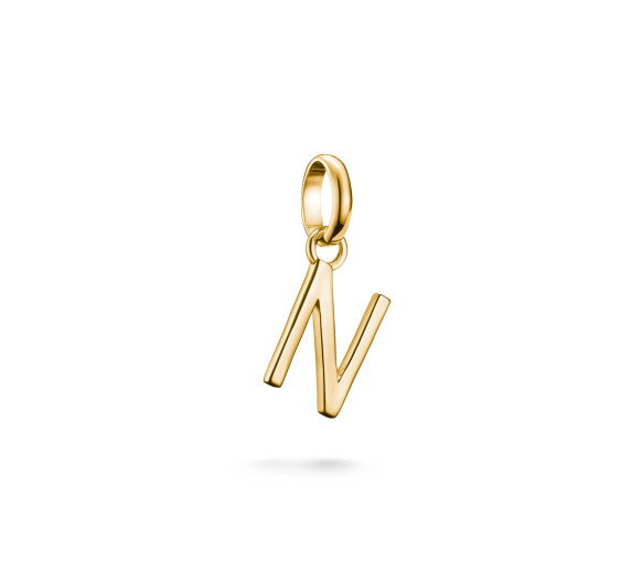 Luxoia - Thomas Sabo Charm-Anhänger Buchstabe N Connect vergoldet - CC1220-413-39