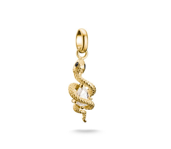 Luxoia - Thomas Sabo Charm-Anhänger Schlange mit Stein Connect vergoldet - CC1264-565-14