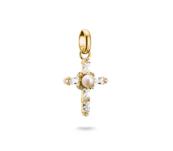 Luxoia - Thomas Sabo Charm-Anhänger Vintage Kreuz Connect vergoldet - CC1287-445-14