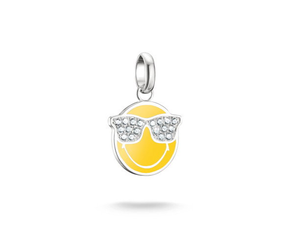 Luxoia - Thomas Sabo Smiley World Sunglasses Charm-Anhänger Connect Silber - CC1290-691-14