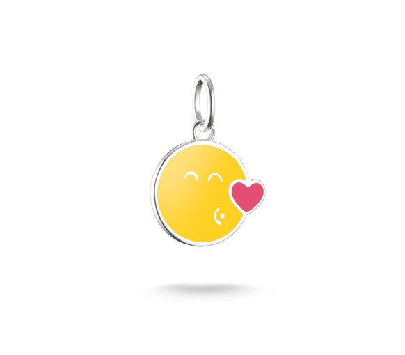 Luxoia - Thomas Sabo Smiley World Kiss Charm-Anhänger Connect Silber - CC1293-664-4